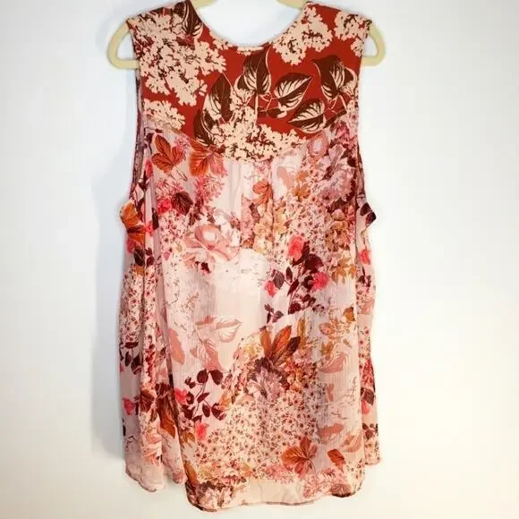 Lori Goldstein Floral Sheer Sleeveless Cover Up XL - Picture 5 of 7